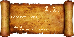Panczer Kont névjegykártya